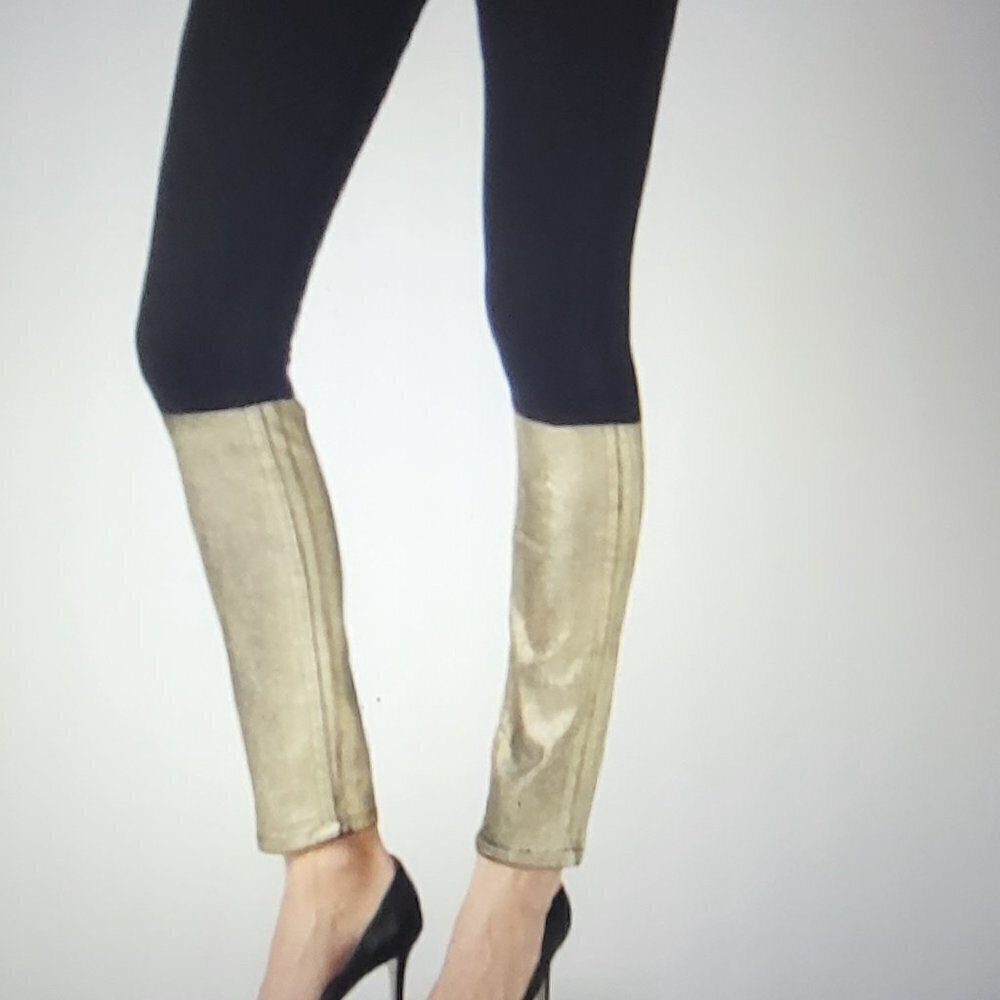 Paige Black Gold Coated Verdugo Skinny Jeans SIZE:27 NWT